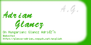 adrian glancz business card